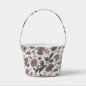 New Linen Quilted Multi Floral Basket with Handle from Threshold Spring 2026